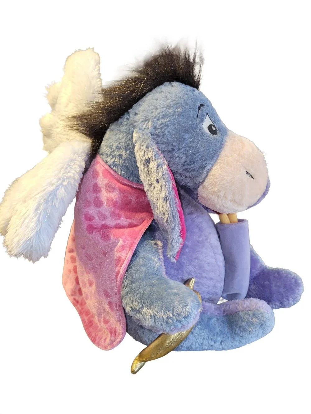 Disney Store Eeyore Cupid Plush Valentine's Day With Bow & Arrows Heart Cape 12